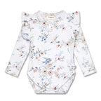 Sweet Swallows Long Sleeve Organic Bodysuit with Frill