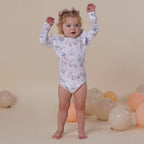 Sweet Swallows Long Sleeve Organic Bodysuit with Frill