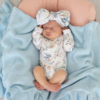 Sweet Swallows Long Sleeve Organic Bodysuit with Frill