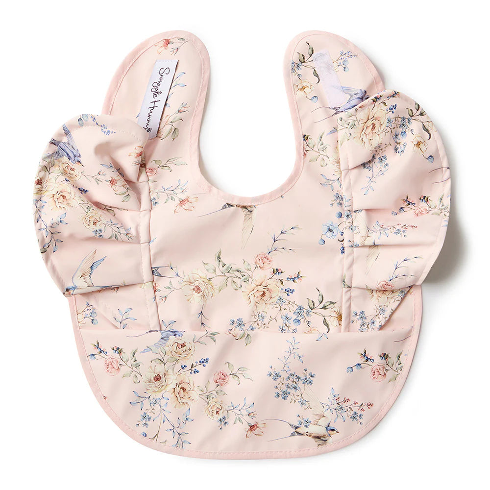 Sweet Swallows Frill Snuggle Bib
