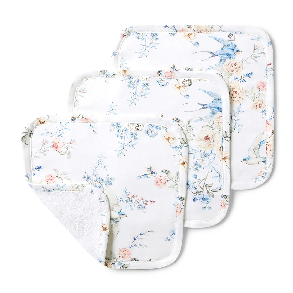 Sweet Swallows Organic Wash Cloths - 3 Pack