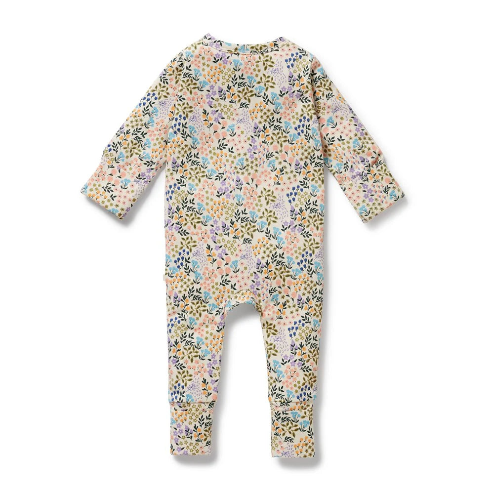 Tiny Bloom Organic Zipsuit