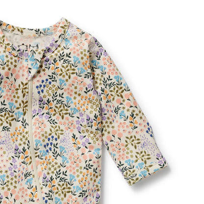 Tiny Bloom Organic Zipsuit