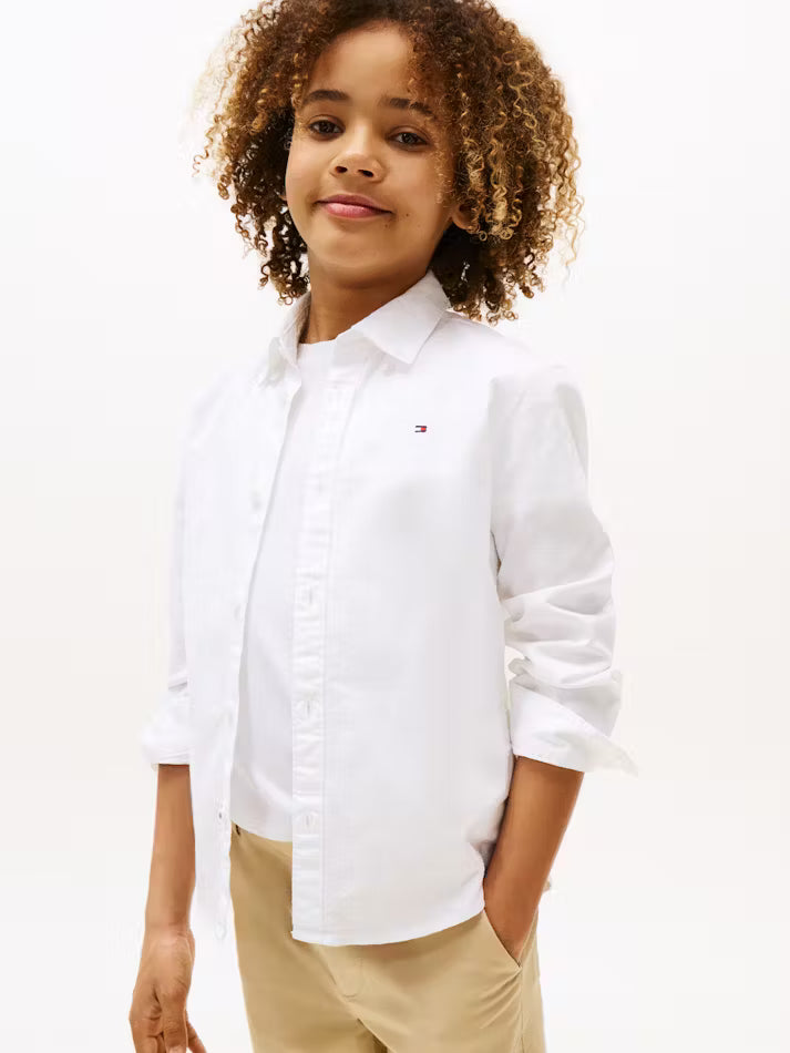 Stretch Oxford Shirt - White