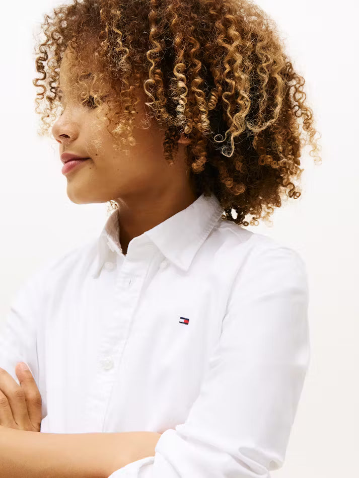 Stretch Oxford Shirt - White