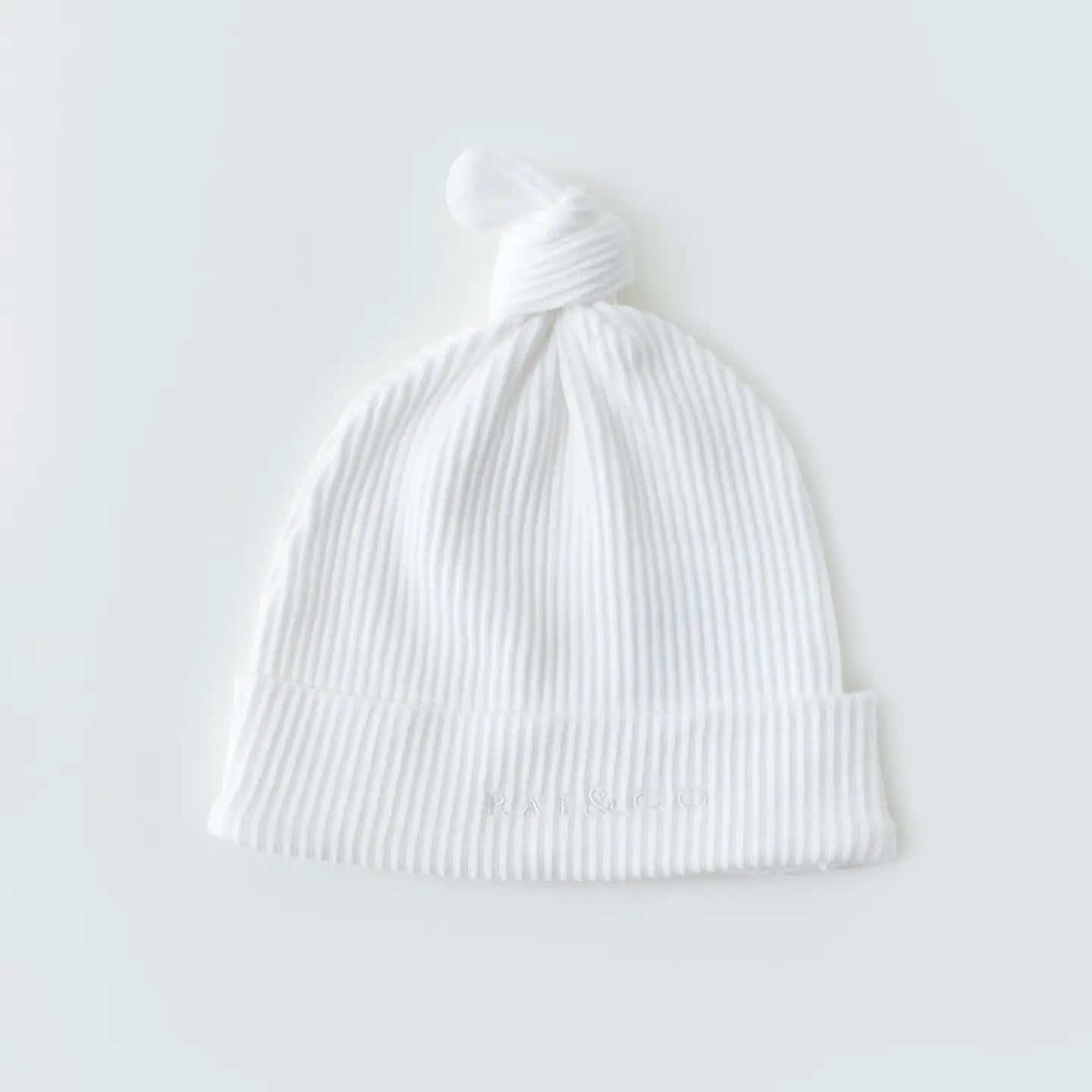 Baby Beanie Ribbed Knotted - Assorted