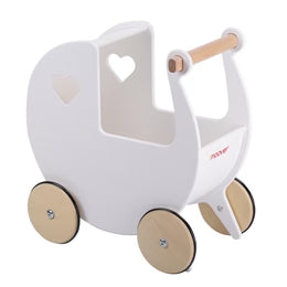 Classic Dolls Pram - White