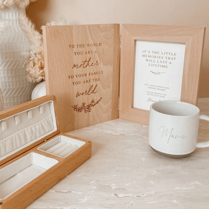 'You Are My World' Quote Wooden Photo Frame