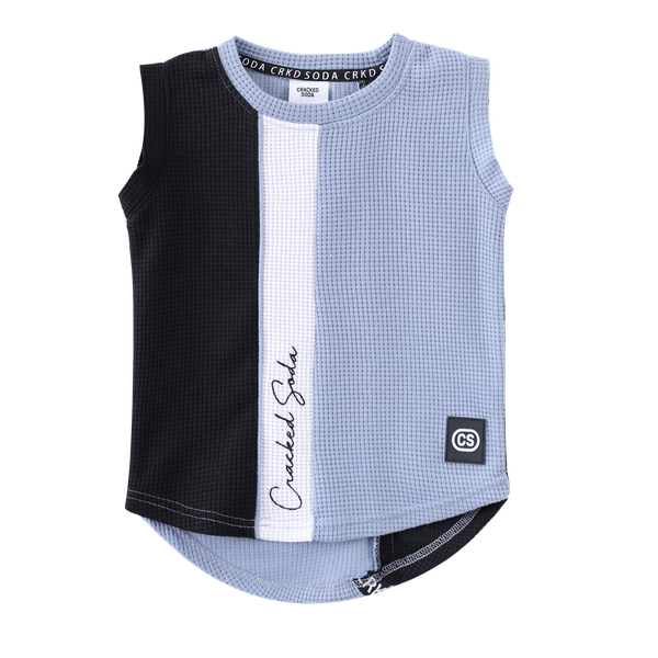 Xavier Detailed Tank - Dusty Blue