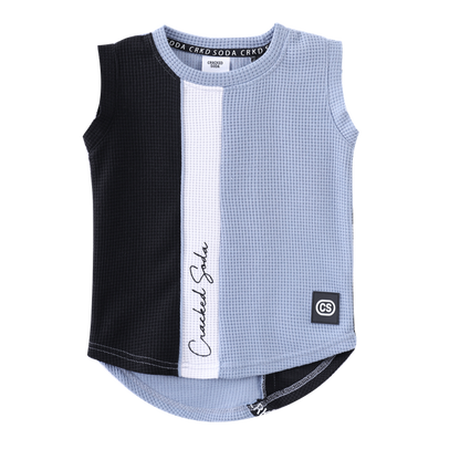 Xavier Detailed Tank - Dusty Blue